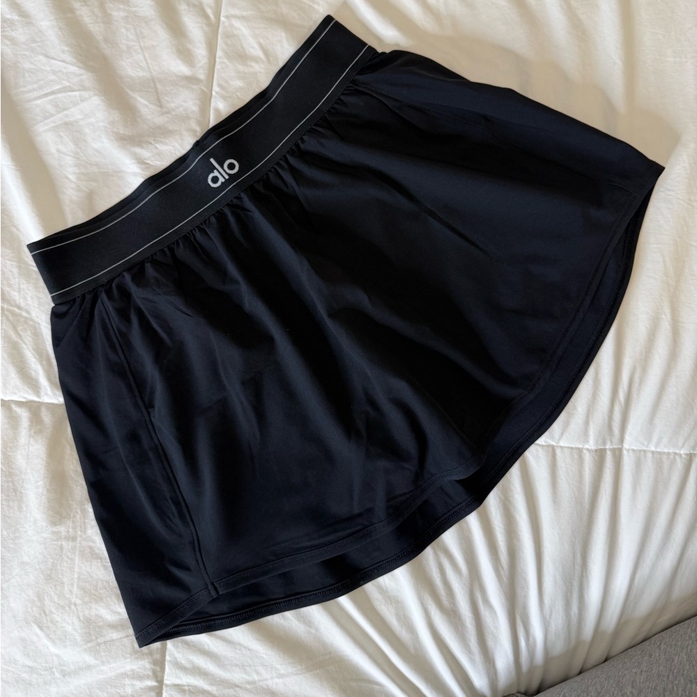 Alo Match Point Tennis Skirt - Black